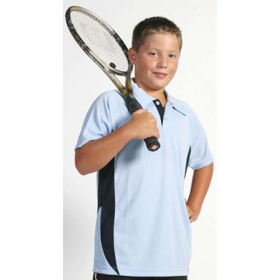 DNC 5228-175gsm Polyester Kids Cool-Breathe Side Panel Polo Shir - Click Image to Close