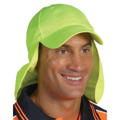 DNC H023-HiVis Cap with Flap - Click Image to Close