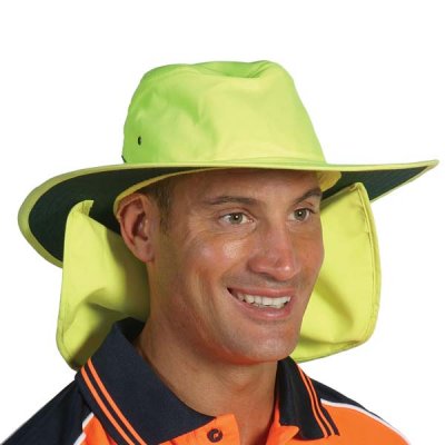 DNC H055-HiVis Hat with Flap