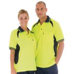 DNC 3901- HiVis Cool-Breeze Contrast Mesh Panel Polo Shirt, - Click Image to Close