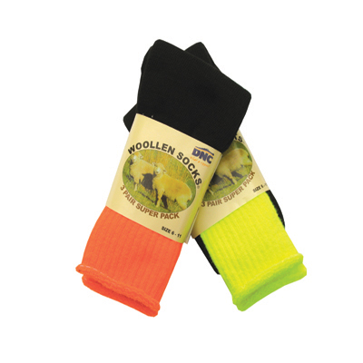 DNC S105-Safety 2 Tone Woolen Socks 3 pk - Click Image to Close