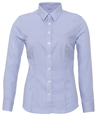 VanHeusen AWL136-Cotton Rich Stripe Classic Fit Shirt - Click Image to Close