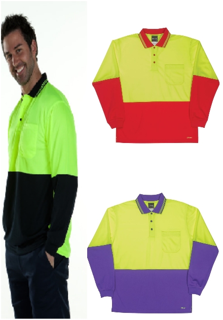 JBswear 6HVPL-JBs HI VIS L/S TRAD POLO