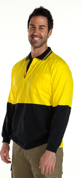 JBswear 6CPHL-JBs HI VIS L/S COTTON POLO - Click Image to Close