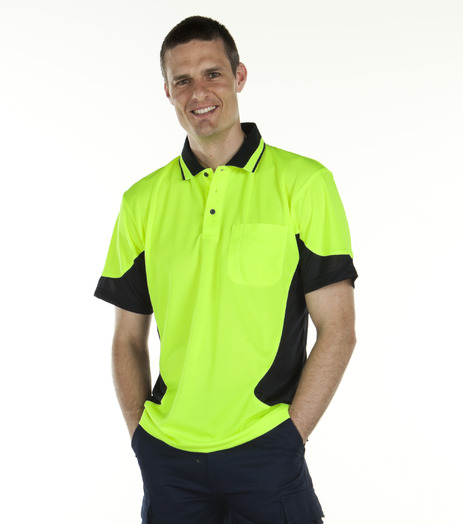 JBswear 6HBPS-JBs HI VIS S/S BREATHABLE POLO - Click Image to Close