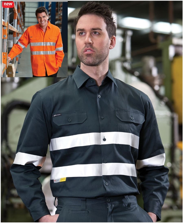 JBswear 6HDNL-JBs (D+N) L/S 190G SHIRT WITH TAPE