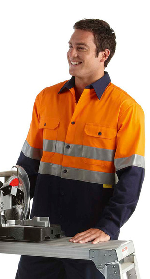 JBswear 6HLS-JBs HI VIS (D+N) L/S 190G SHIRT - Click Image to Close