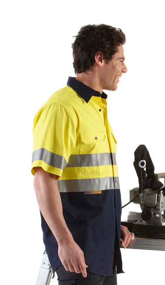 JBswear 6HSS-JBs HI VIS (D+N) S/S 190G SHIRT - Click Image to Close