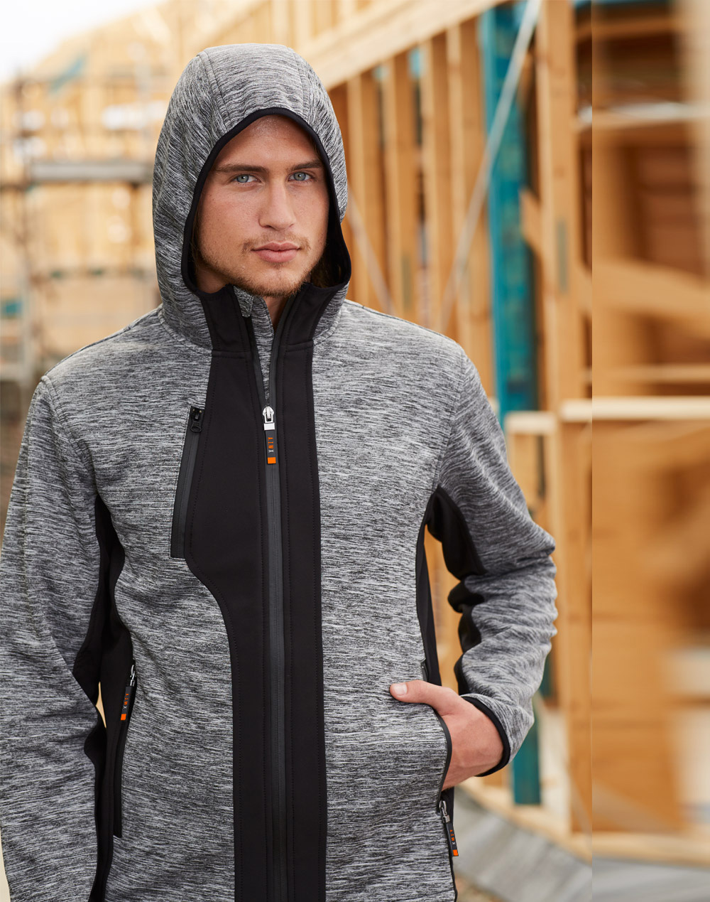 WinningSpirit JK49-LAMINATED FUNCTIONAL KNIT Hoodie - Click Image to Close