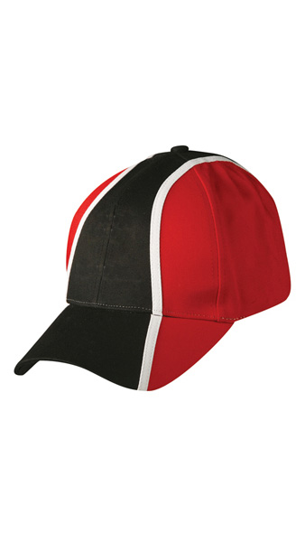 WinningSpirit CH83-100% heavy brushed cotton tri-colour baseball