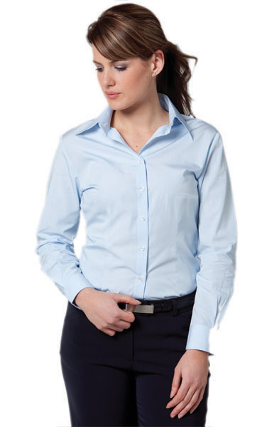 BENCHMARK M8212-Women’s Fine Stripe Long Sleeve Shirt 60% - Click Image to Close