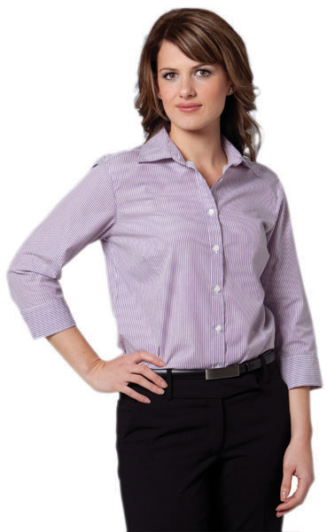 BENCHMARK M8233-Women’s Balance Stripe 3/4 Sleeve Shirt 60%