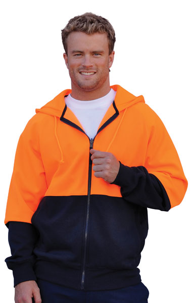 WinningSpirit SW24-Hi Vis Two Tone Fleecy Hoodie - Click Image to Close