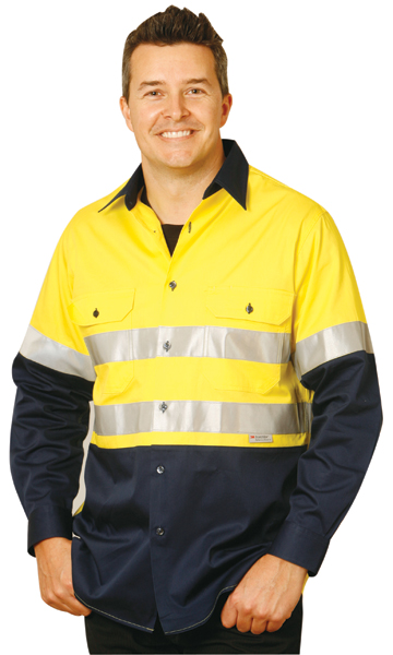 WinningSpirit SW60-Men’s High Visibility Cool-Breeze Cotton Twil - Click Image to Close