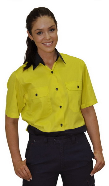 WinningSpirit SW63-Ladie’s Short Sleeve Safety Shirt