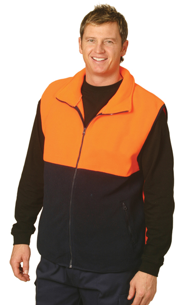 WinningSpirit SW08-High Visibility 2 Tone Zip Front Safety Vest