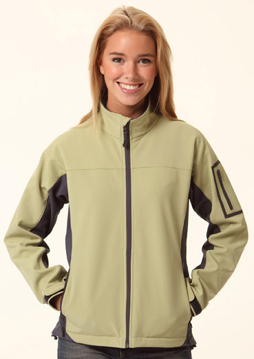 JK32-Ladies contrast colour softshell jacket - Click Image to Close