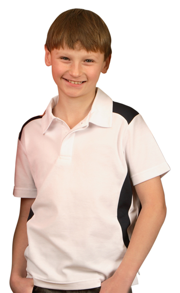 WinningSpirit PS31K-Kids’ TrueDry® Short Sleeve Contrast Polo - Click Image to Close