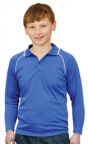 WinningSpirit PS43K-Kids’ CoolDry® Raglan Long Sleeve Contrast C - Click Image to Close