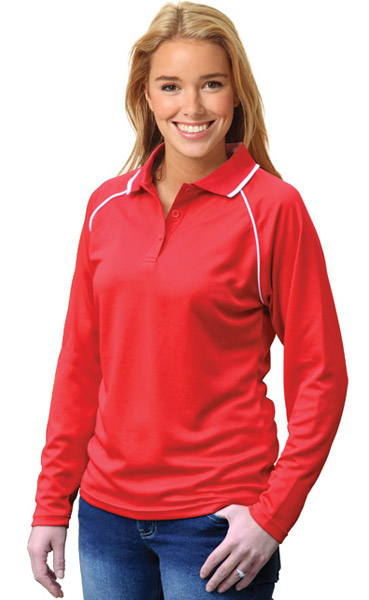 WinningSpirit PS44-Ladies’ CoolDry® Raglan Long Sleeve Contrast