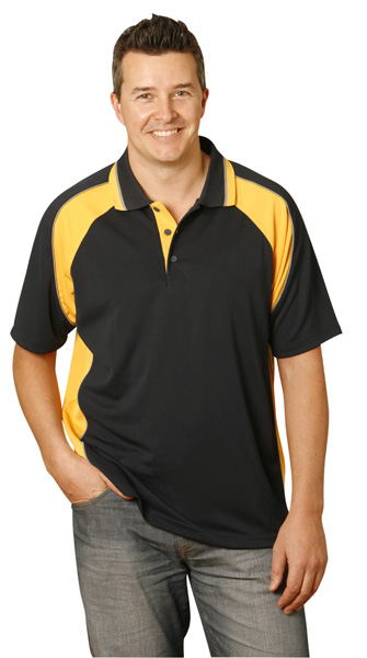 WinningSpirit PS49-Mens CoolDry Short Sleeve Contrast Polo - Click Image to Close