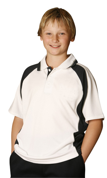 WinningSpirit PS49K-Kids CoolDry Short Sleeve Contrast Polo - Click Image to Close