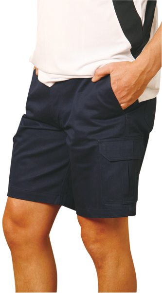 WinningSpirit WP06-Men’s Heavy Cotton Pre-shrunk Drill Shorts