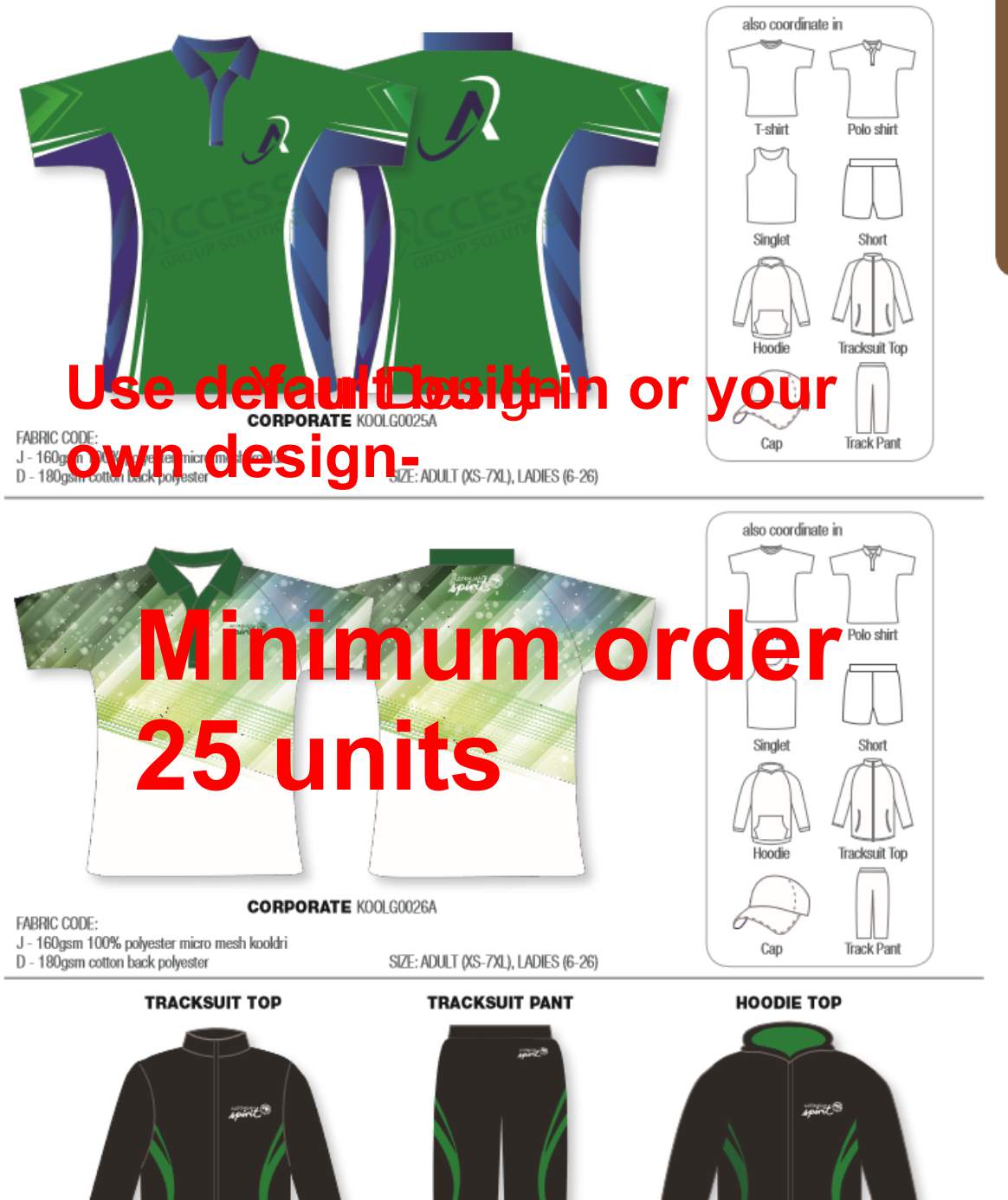 Corporate Style 2 --Design your own color-Minimum 25 units