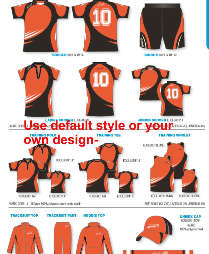 Soccer Style 2 --Design your own color-Minimum 25 units