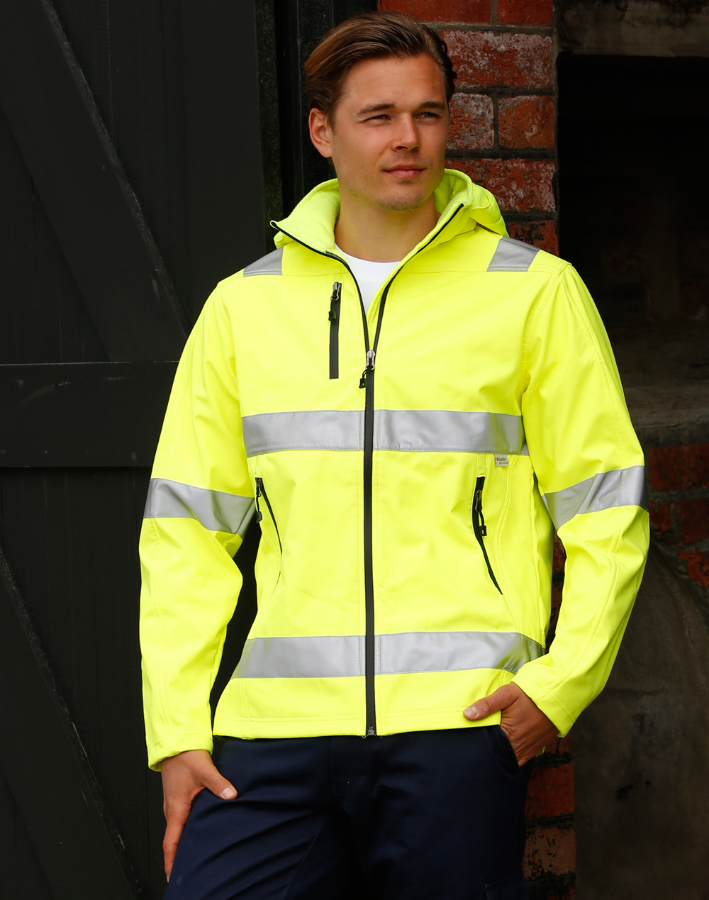 WinningSpirit SW30-2-Tone Softshell Jacket With detachable hood - Click Image to Close